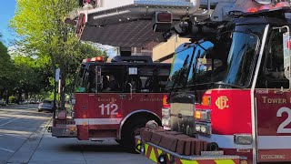 🔥 FIRE 🔥 chicago fire department engine 112 Tower ladder 21 responding [upl. by Richardson328]