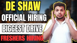 DE Shaw Hiring Drive Announced  OFF Campus Drive For Freshers  2024 2023 Batch Hiring  Jobs [upl. by Karr478]