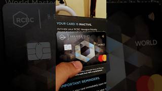 SneakPeak RCBC WORLD Priority Mastercard creditcard premium priority world [upl. by Olimac]