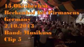 15Oktoberfest Beckenhof bei Pirmasens Germany Clip 5 Band Musikuss [upl. by Ahsinel137]