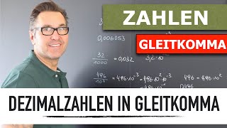 Wie sind Dezimalzahlen als Gleitkommazahlen darzustellen Umrechnung in Gleitkommadarstellung [upl. by Whitebook]