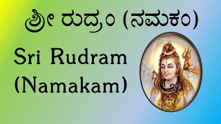 ಶ್ರೀ ರುದ್ರಂ ನಮಕಂ  Sri Rudram Namakam  Kannada Script  Yajur Veda  K Suresh [upl. by Rana]