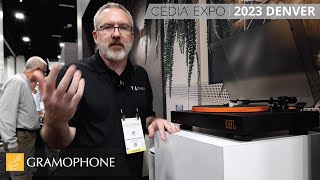 New JBL Spinner BT Bluetooth Turntable  CEDIA 2023 [upl. by Astto]