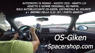 Fiat 124 Abarth con Differenziale OSGiken a Misano  Agosto 2020 [upl. by Ashli]