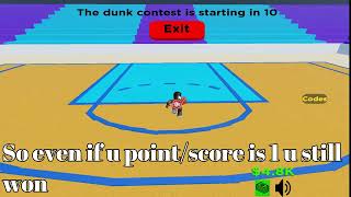 ROBLOX DUNKING SIMULATOR\\HOW TO WIN DUNK CONTEST EVERYTIME [upl. by Haymes738]