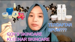 Klenaar dan Coys Skincare Aman Terdaftar BPOM [upl. by Coshow]