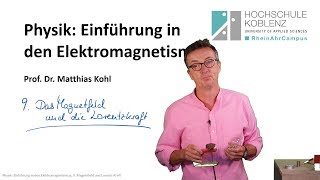 Magnetfeld und LorentzKraft Physik Elektromagnetismus Vorlesung Kapitel 9 [upl. by Lossa515]