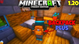 BACKPACK Plus Addon For Minecraft PE 120  100 WORKING [upl. by Innis37]