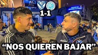 VÉLEZ 1  1 BELGRANO CBA  REACCIÓN CON LOS HINCHAS [upl. by Brittany]