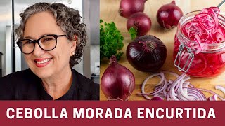 Cebolla Morada Encurtida Escabeche Rápida y Fácil  The Frugal Chef [upl. by Kotta]