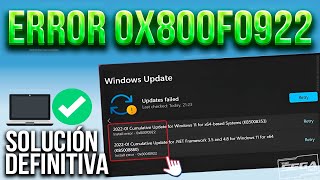 ✅ CORREGIR el error de actualización de Windows 0x800f0922 💻 2024 [upl. by Knight]