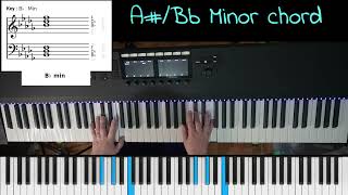 How to play ABb MINOR chord for Piano  Keyboard 1 [upl. by Larine]