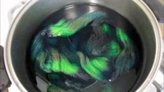 How To Overdye Variegated Yarn From Brown amp Yellow To Blue amp Green [upl. by Etnwahs862]