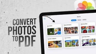 How to Convert Photo to PDF on iPad tutorial [upl. by Enoch218]