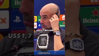 Head coach of Manchester City PepGuardiola is wearing richard mille RM2701 Tourbillon pepguardiola [upl. by Stouffer]