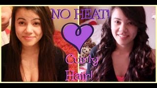 Gorgeous NO HEAT Curly Hair Tutorial Overnight in 2 Minutes [upl. by Agem]