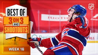 Best 3on3 Overtime and Shootout Moments from Week 16  NHL [upl. by Beker]