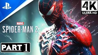 SPIDERMAN 2 PS5 PRO Gameplay Walkthrough Part 1 4K 60FPS RAY TRACING  No Commentary [upl. by Jillie1]