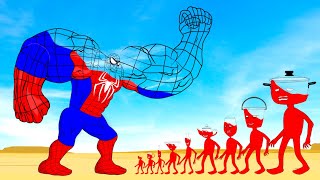 Evolution Of SPIDERMAN Vs Evolution Of MONSTER RADIATION  Returning From The Dead SECRET  FUNNY [upl. by Arhna522]