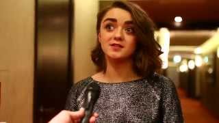 Maisie Williams GAME OF THRONES hits herself  Interview Berlinale 2015 [upl. by Norrehs416]