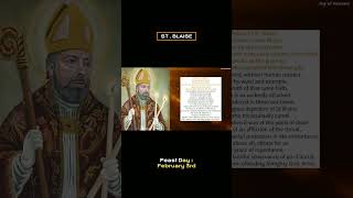 Most Powerful Prayer to ST BLAISE [upl. by Adnavoj779]