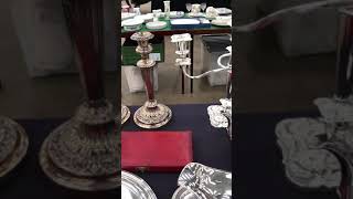 Antique Silverware at Ardingly Antiques Fair Antiques Fairs in the South of England [upl. by Dub356]