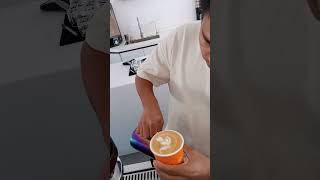 Lattee seahorse barista training coffee for you short [upl. by Elliven890]