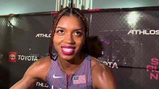 Nia Akins Explains Leaving Brooks Beasts And Moving To Philadelphia After Athlos NYC 800m [upl. by Arutak55]