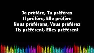 Conjugaison I Verbe  Préférer I Présent de lindicatif [upl. by Schmidt]