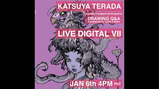 Katsuya Terada Live Digital Draw Dec 6th Giant Robot [upl. by Yelrahs]