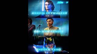 Anankin Vs ObiWan Vs Ahsoka  TCW edit starwars 1v1 fyp [upl. by Drofhsa]