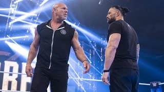 Goldberg confronts Roman Reigns SmackDown Feb 18 2022 [upl. by Garald]