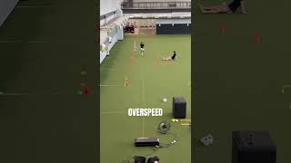 Overspeed training using the 1080 Sprint training speedtraining soccertraining [upl. by Nylecaj]