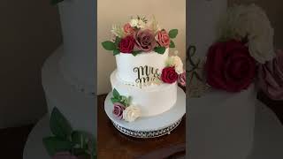 Pastel para boda dos pisos cake cakedecoration decoraciondepasteles cakedecorating cakedesign [upl. by Tartaglia]