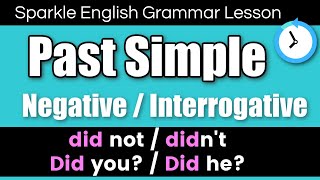 Past Simple Tense Negative and Interrogative Form in English  QUIZ  English Grammar [upl. by Fanni]