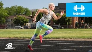 Sprints And Plyos Track Workout  Samantha Ann Leete [upl. by Xirtaeb756]