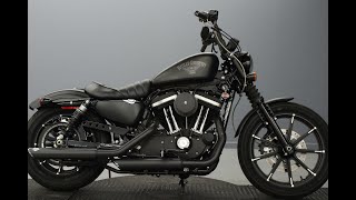 Used HarleyDavidson 2016 Sportster Iron 883 XL883N With MiniApe Handlebars In Denim Black For Sale [upl. by Ecirtnahs354]