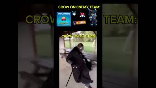 CROW On ENEMY Team VS On MY Team 😭😭🐦‍⬛ youtubeshorts brawlstars viralshort [upl. by Hotchkiss643]