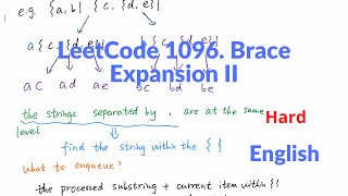 LeetCode 1096 Brace Expansion II Explanantion and Solution [upl. by Granger]