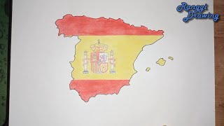 How to Draw Map of Spain [upl. by Bowie]