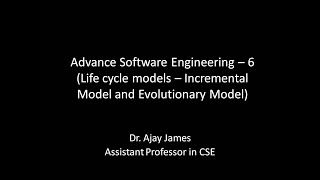 Advance Software Engineering – 6 Life cycle models – Incremental Model and Evolutionary Model [upl. by Yesdnyl61]