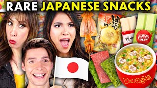 Americans Try Rare Japanese Snacks From Don Quijote [upl. by Dyrrej]