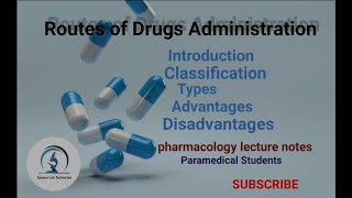 Routes of Drugs Administration  Pharmacology lecture notes  paramedical class [upl. by Alleunam]