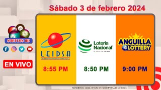 Lotería Nacional LEIDSA y Anguilla Lottery en Vivo 📺│Sábado 3 de febrero 2024  855 PM [upl. by Baudoin]