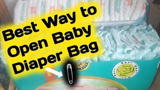 Best Way to Open Baby Diaper Bag  Diaper Hacks  Baby Care  Best Diaper For Baby [upl. by Bohrer]