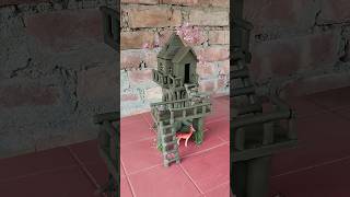 Amazing tree house making with clay 🏡  clayhouse treehouse craft [upl. by Xylina]