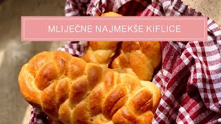 RECEPT Najukusnije mliječne pletenice  pekarske kiflice [upl. by Yelsnya]