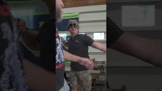 Attempting to shoot a compound bow BLINDFOLDED and with a GLOVE Wild Results [upl. by Scriven]