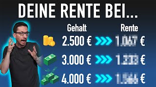 Diese RENTE bekommst DU bei 2500€3000€4000€ Gehalt 😳 NEUE Zahlen 2024 Rente [upl. by Gerrilee]