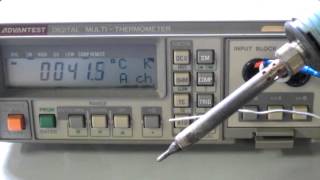 ADVANTEST TR2114H Digital multi thermometer 動作確認 [upl. by Yalc]